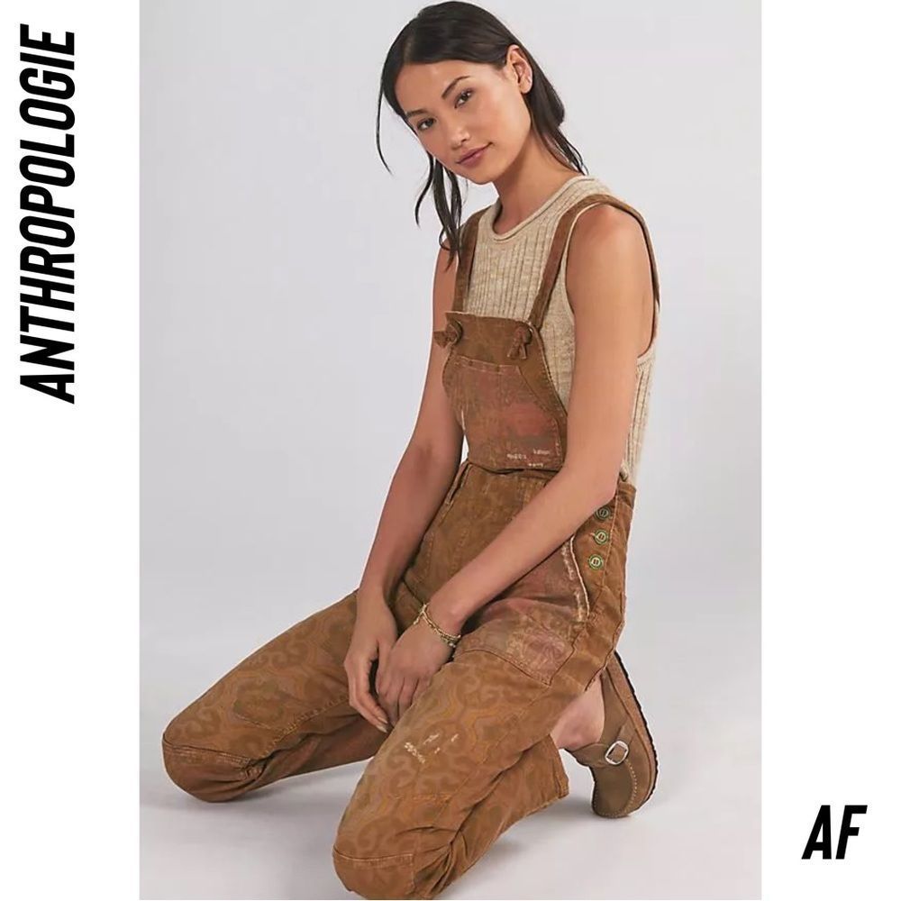 Anthropologie Pilcro The Wanderer Overalls Size 31 Distressed Boho